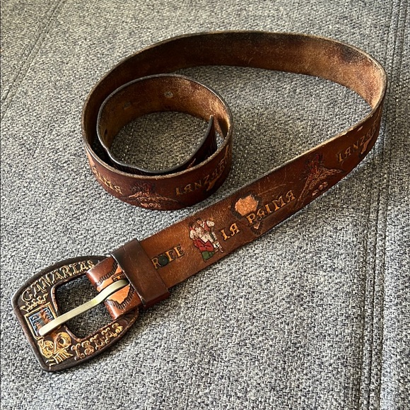 Other - Vintage Canary Islands Leather Belt